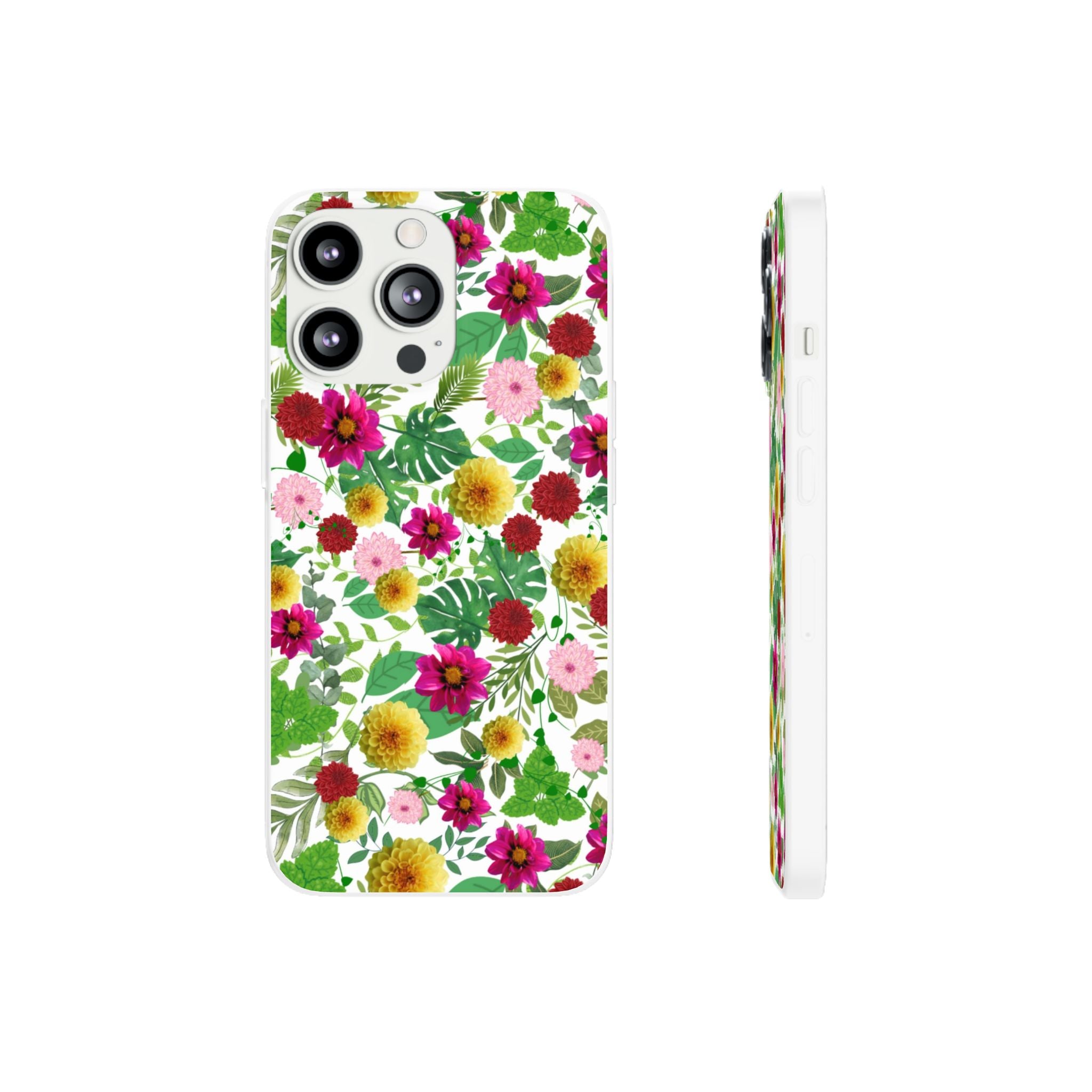 Graphic Dahlias Flexi Cases for Most Phone Types (FWS)