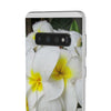 Fresh White Frangipanis Flexi Clear Cases for Most Phone Types (FWS)