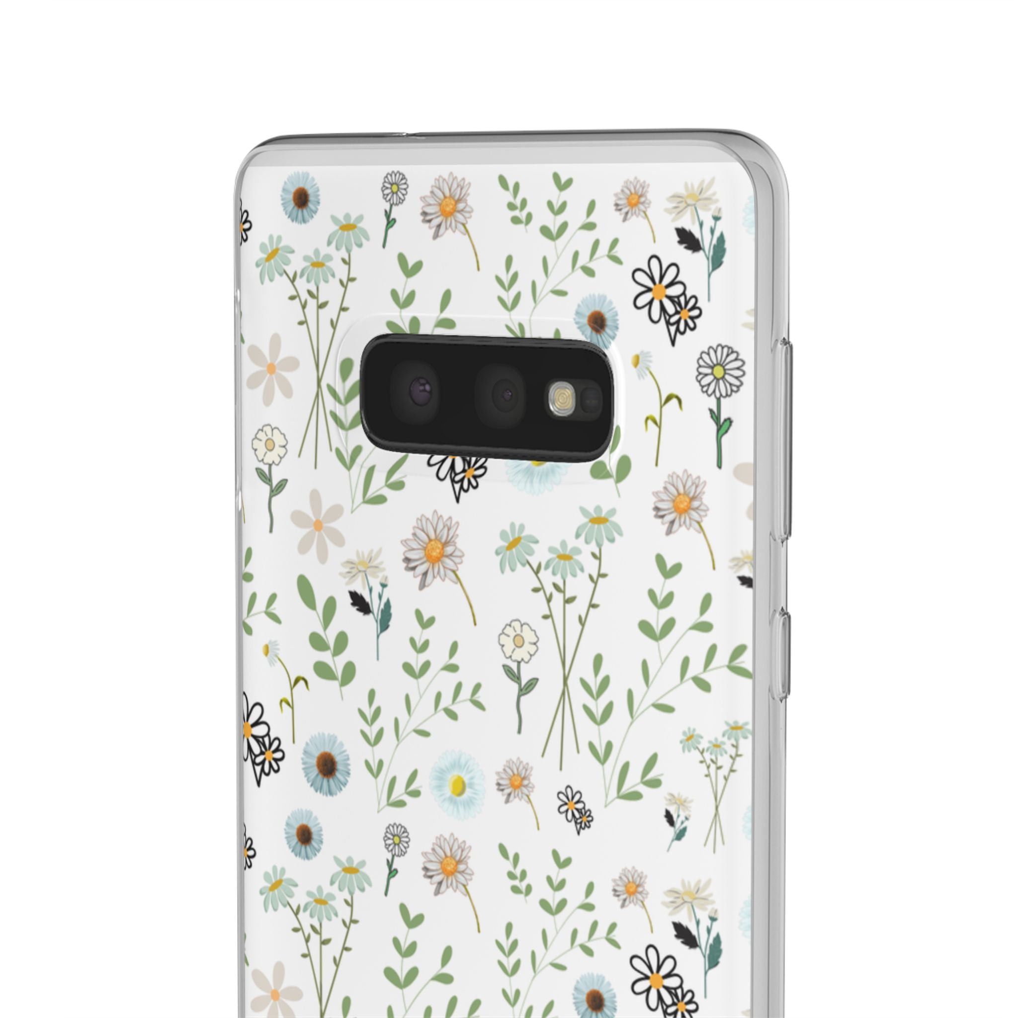 Graphic White Daisies Flexi Clear Cases for Most Phone Types (FWS)