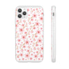 Japanese Pink Flowers White Flexi Clear Cases for Most Phone Types