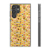 Happy Cake Yellow Flexi Clear Cases for Most Phone Types (FWS)