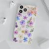 Floral White Flexi Clear Cases for Most Phone Types