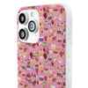 Happy Cake Pink Flexi Clear Cases for Most Phone Types (FWS)