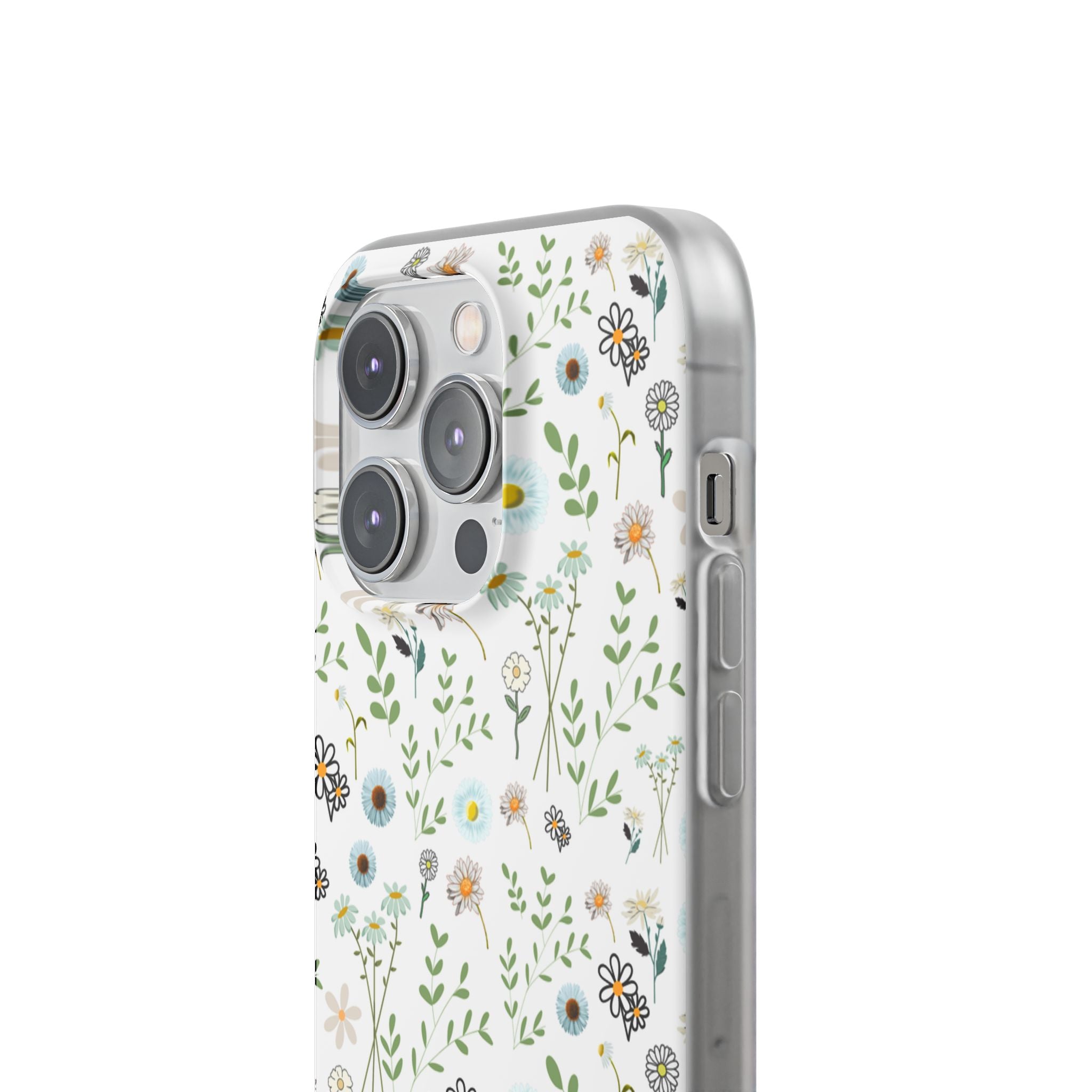 Graphic White Daisies Flexi Clear Cases for Most Phone Types (FWS)