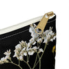 Wildflowers Black Zippered Accessory Pouch (FWS)