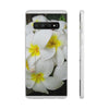 Fresh White Frangipanis Flexi Clear Cases for Most Phone Types (FWS)