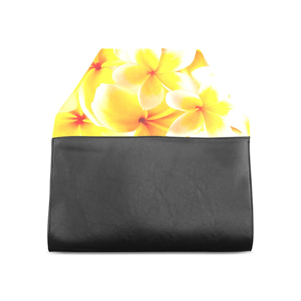 Fresh Yellow Frangipanis Clutch Bag