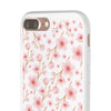 Japanese Pink Flowers White Flexi Clear Cases for Most Phone Types