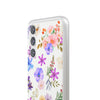 Floral White Flexi Clear Cases for Most Phone Types