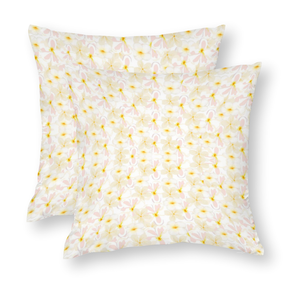 Pastel Frangipanis Multisize Zip Cushion Cover (FWS)