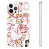 Cats Love White Flexi Clear Cases for Most Phone Types (FWS)