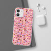 Happy Cake Pink Flexi Clear Cases for Most Phone Types (FWS)
