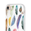 Colourful Feathers White Flexi Clear Cases for Most Phone Types