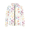 Wildflowers Painted White Full Zip Hoodie up to 2 XL