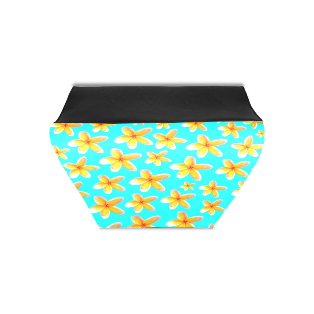 Yellow Frangipanis Aqua Clutch Bag