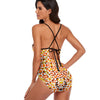 Leopard Fire One Piece Tie Back Swimsuit