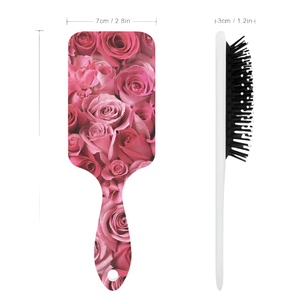 Dark Pink Roses Air Cushion Scalp Massage Brush (FWS) 1