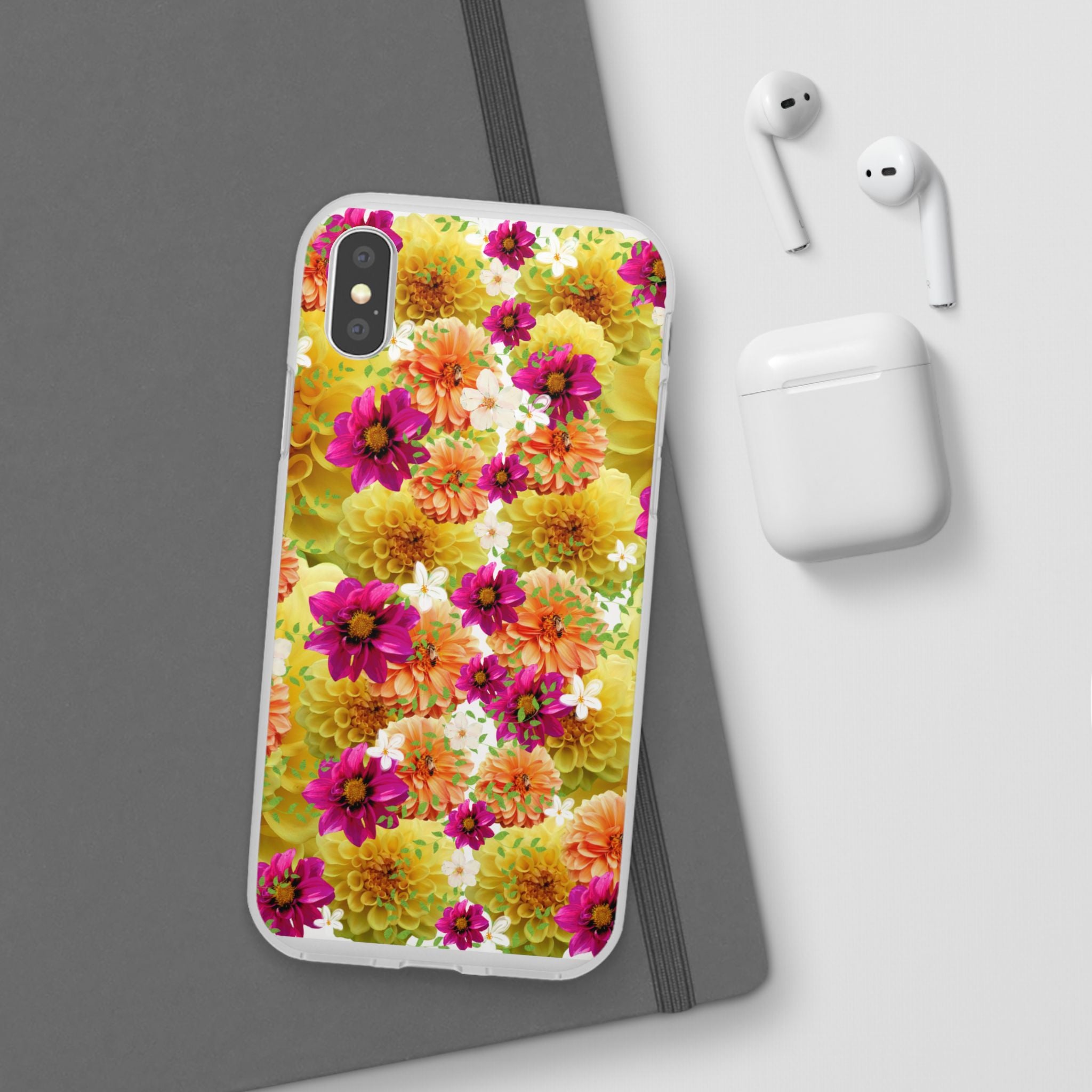 Graphic Dahlias 2 Flexi Cases for Most Phone Types