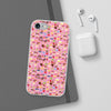 Happy Cake Pink Flexi Clear Cases for Most Phone Types (FWS)