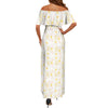 Pastel Frangipanis Off Shoulder Maxi Dress up to 6 XL (FWS)