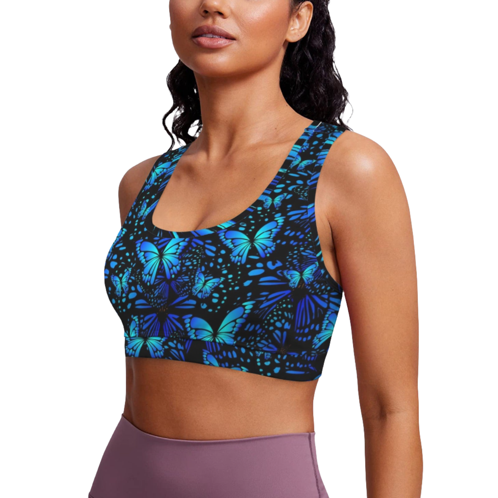 Butterflies Blue Sports Top up to 5 XL (FWS)