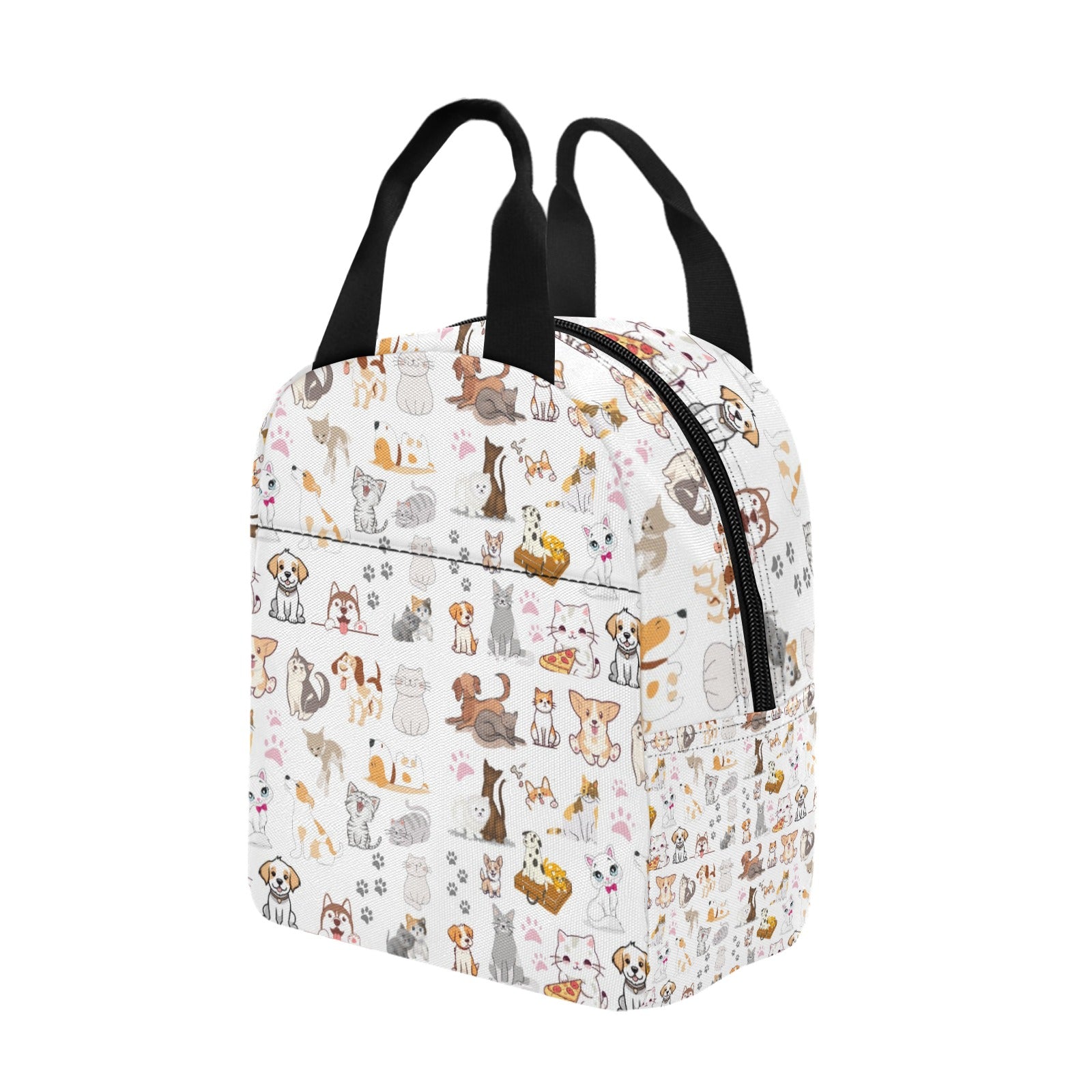 Cats & Dogs Insulated Zipper Lunch Bag