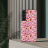 Happy Cake Pink Flexi Clear Cases for Most Phone Types (FWS)