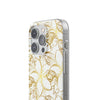 Golden Frangipanis White Flexi Clear Cases for Most Phone Types (FWS)