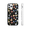 Wildflowers Painted Black Flexi Clear Cases for Most Phone Types (FWS)