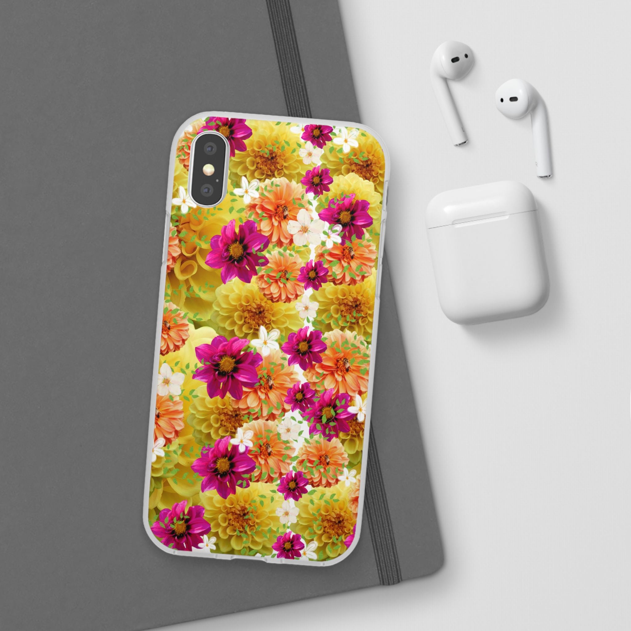 Graphic Dahlias 2 Flexi Cases for Most Phone Types (FWS)