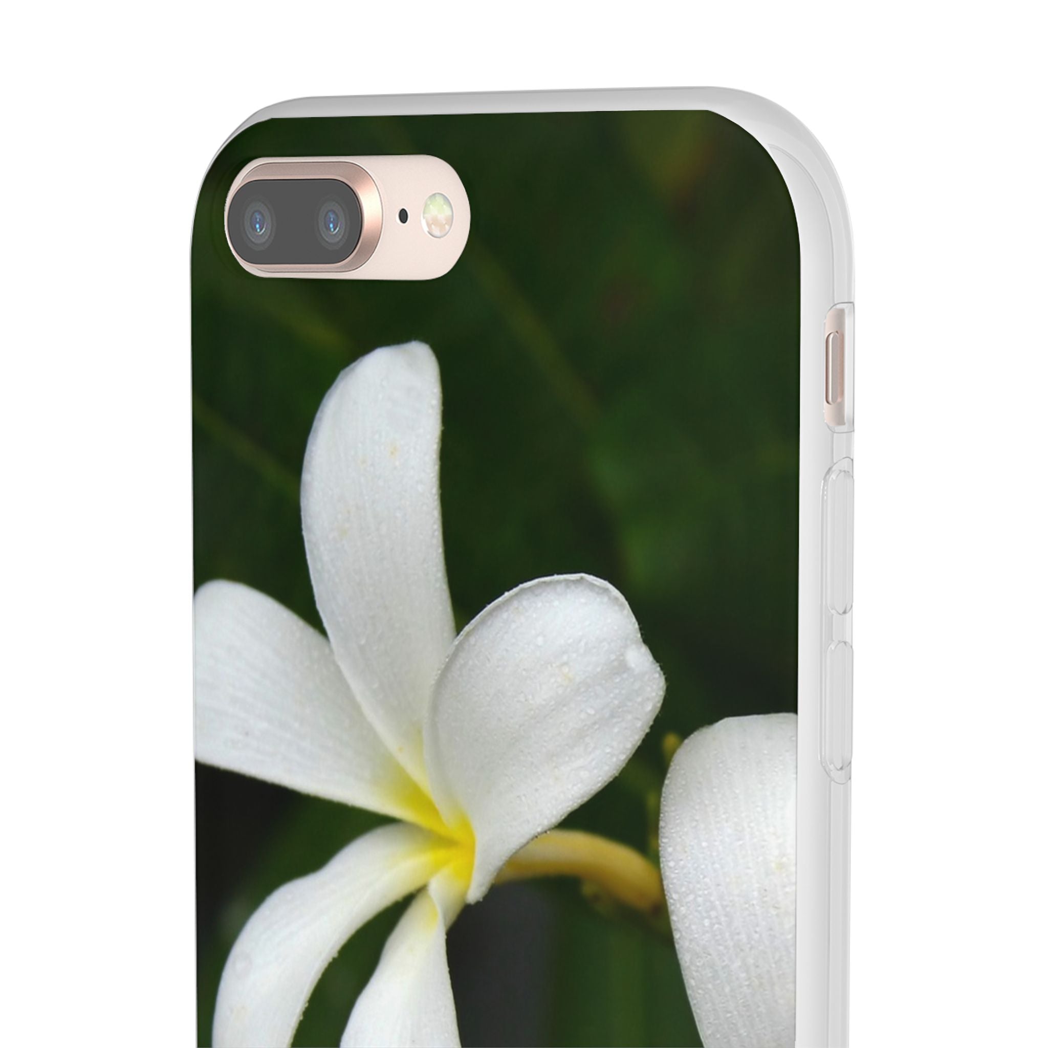 White Frangipanis Flexi Clear Cases for Most Phone Types (FWS)