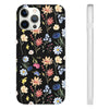Wildflowers Painted Black Flexi Clear Case for Most Phone Types