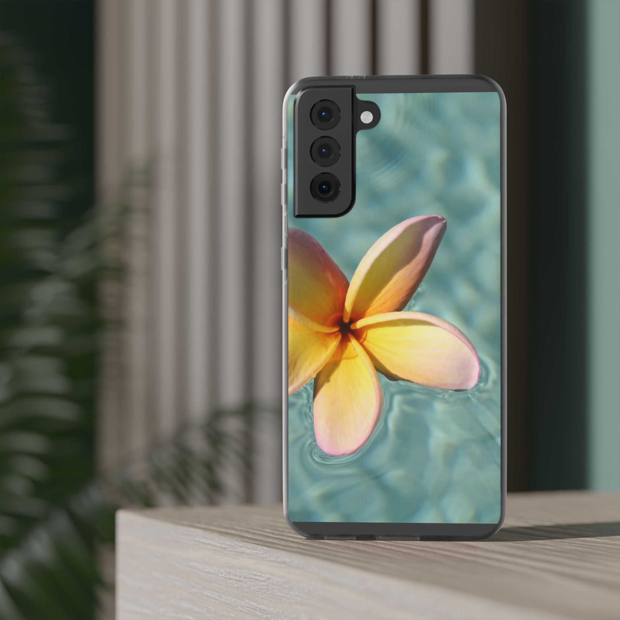Floating Frangipani Flexi Clear Cases for Most Phone Types (FWS)
