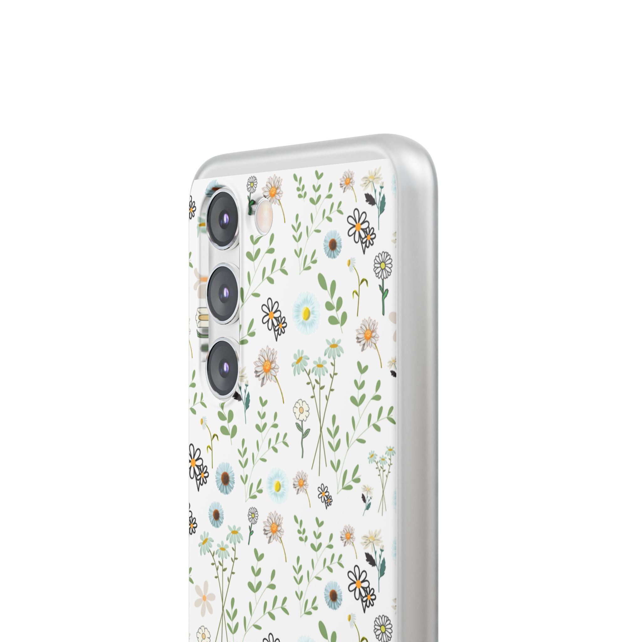 Graphic White Daisies Flexi Clear Cases for Most Phone Types (FWS)