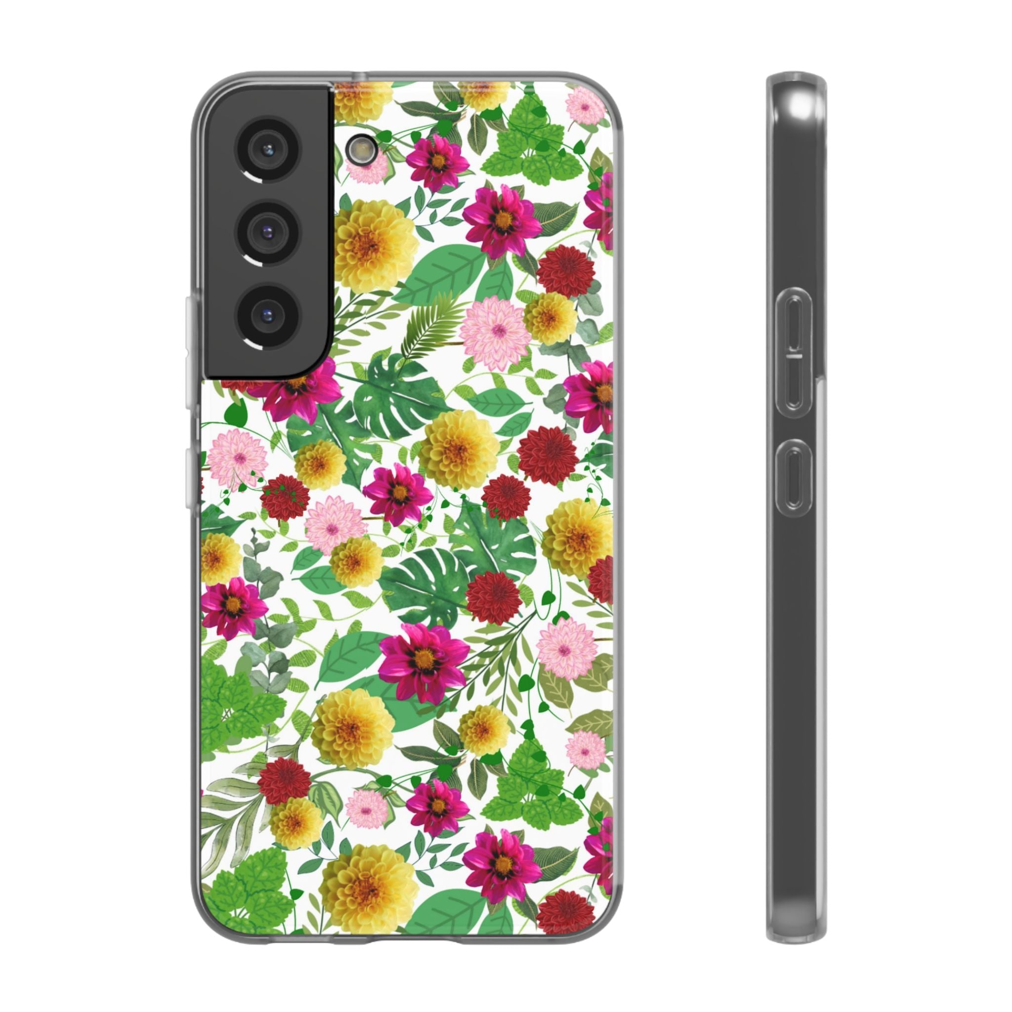 Graphic Dahlias Flexi Cases for Most Phone Types (FWS)