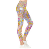 Multi Painted Leaves Leggings with Pockets up to 5 XL (FWS)