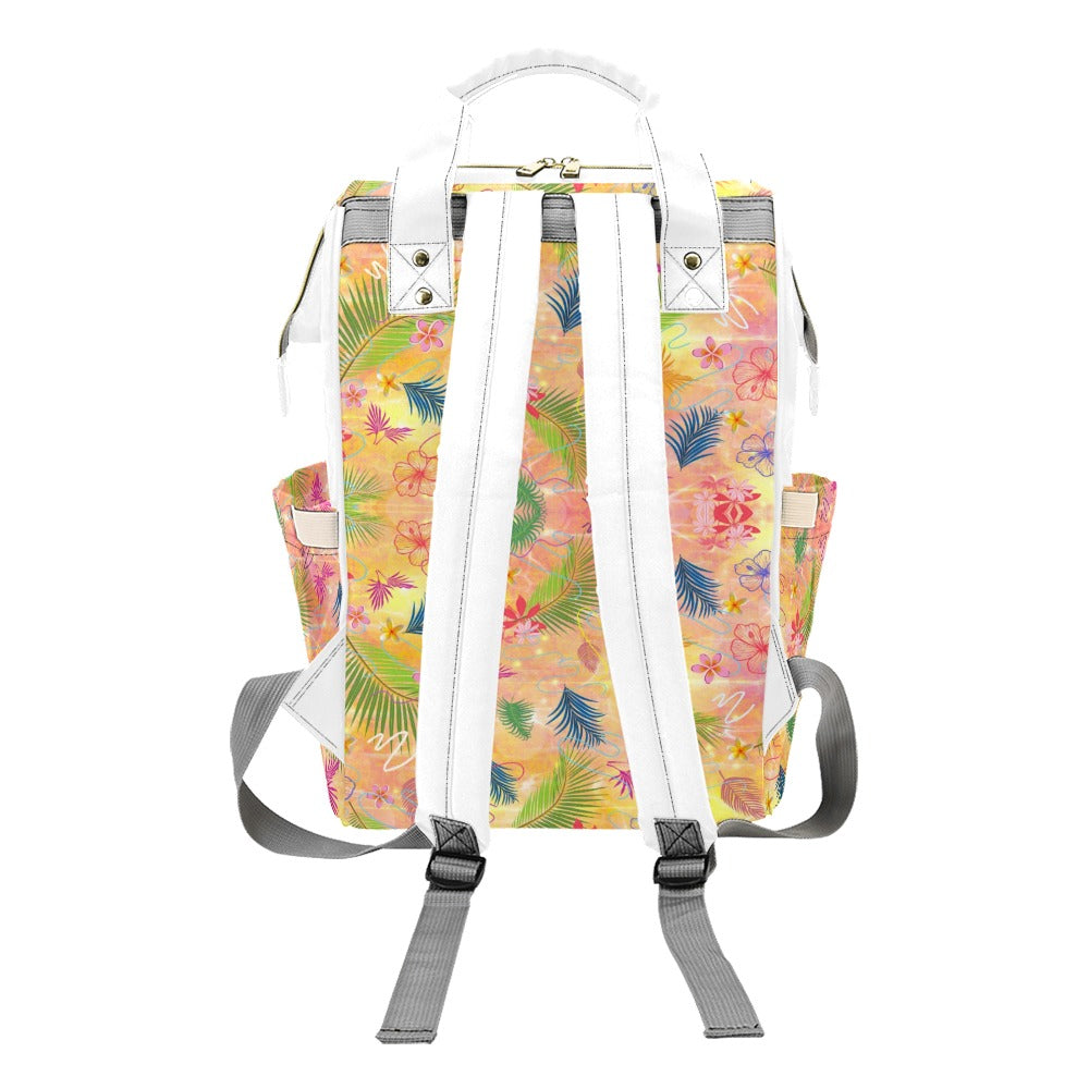 Hawaiian Gold Multi Function Backpack with White Handles