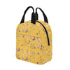 Wildflowers Light Orange Insulated Zipper Lunch Bag