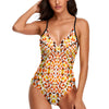 Leopard Fire One Piece Tie Back Swimsuit