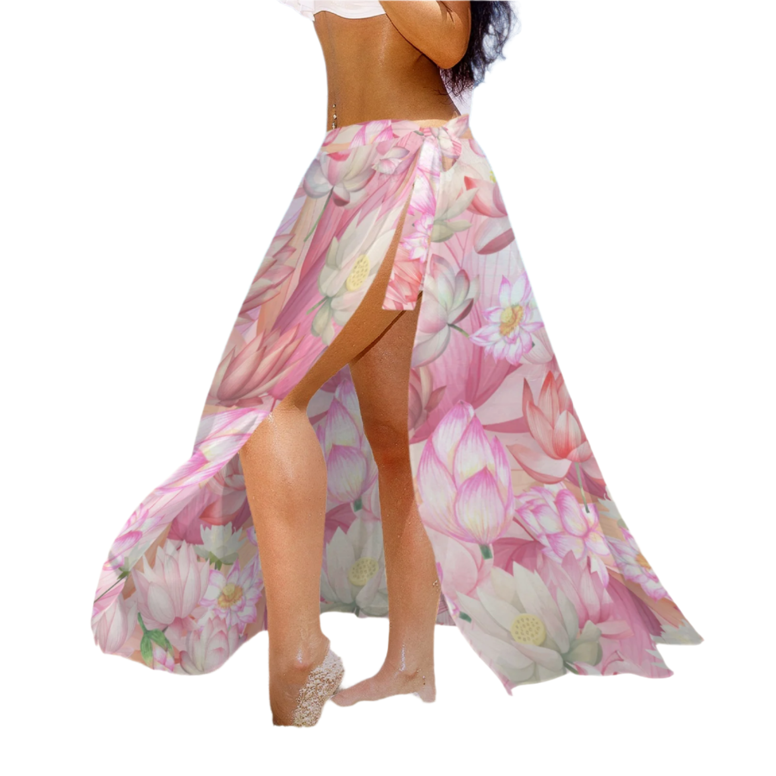 Pink Lotus Semi Sheer Coverup up to 5 XL