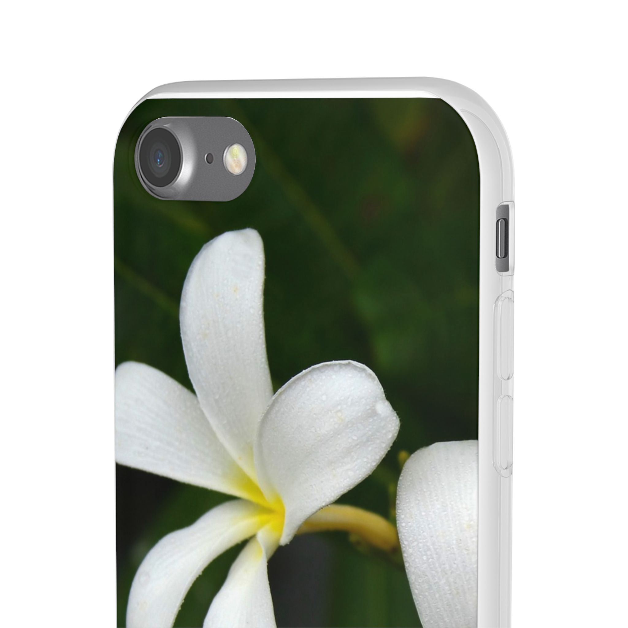 White Frangipanis Flexi Clear Cases for Most Phone Types (FWS)