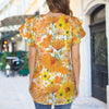 Orange & Yellow Floral White