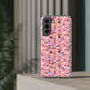 Happy Cake Pink Flexi Clear Cases for Most Phone Types (FWS)