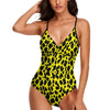 Lemon Leopard One Piece Tie Back Swimsuit