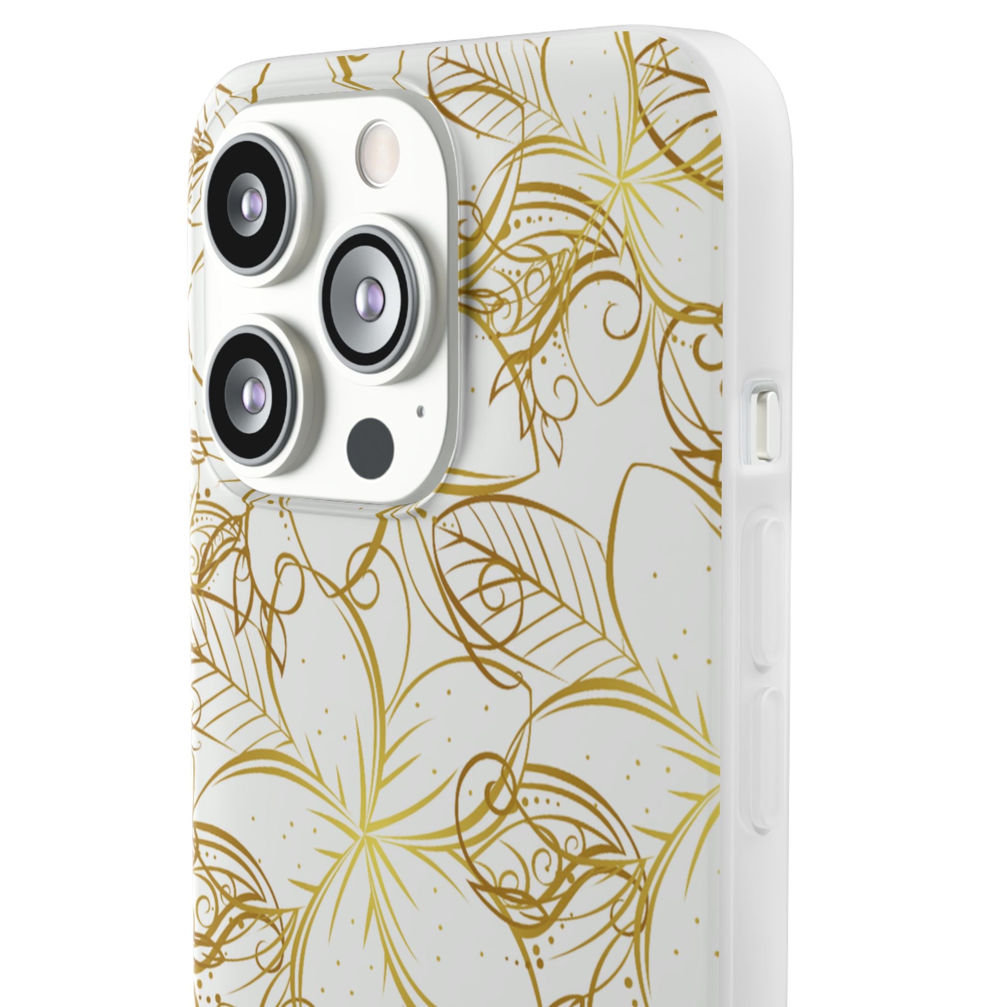 Golden Frangipanis White Flexi Clear Cases for Most Phone Types (FWS)
