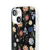 Wildflowers Painted Black Flexi Clear Case for Most Phone Types
