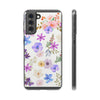 Floral White Flexi Clear Cases for Most Phone Types