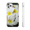 Fresh White Frangipanis Flexi Clear Cases for Most Phone Types (FWS)