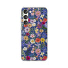 Blue Colourful Floral Flexi Clear Cases for Most Phone Types