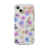 Floral White Flexi Clear Cases for Most Phone Types
